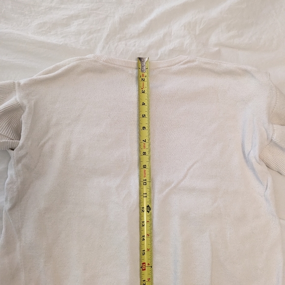 Madewell Women's Off-White Ruffle-Sleeve Sweater Tee XS - Picture 3 of 5